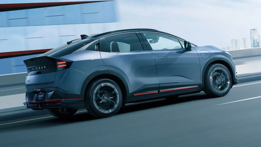 Nissan Leaf Nismo: Kui tagatiib kirjutab tšekke, mida mootor lunastada ei suuda 3 Nissan Leaf Nismo kulgvaates