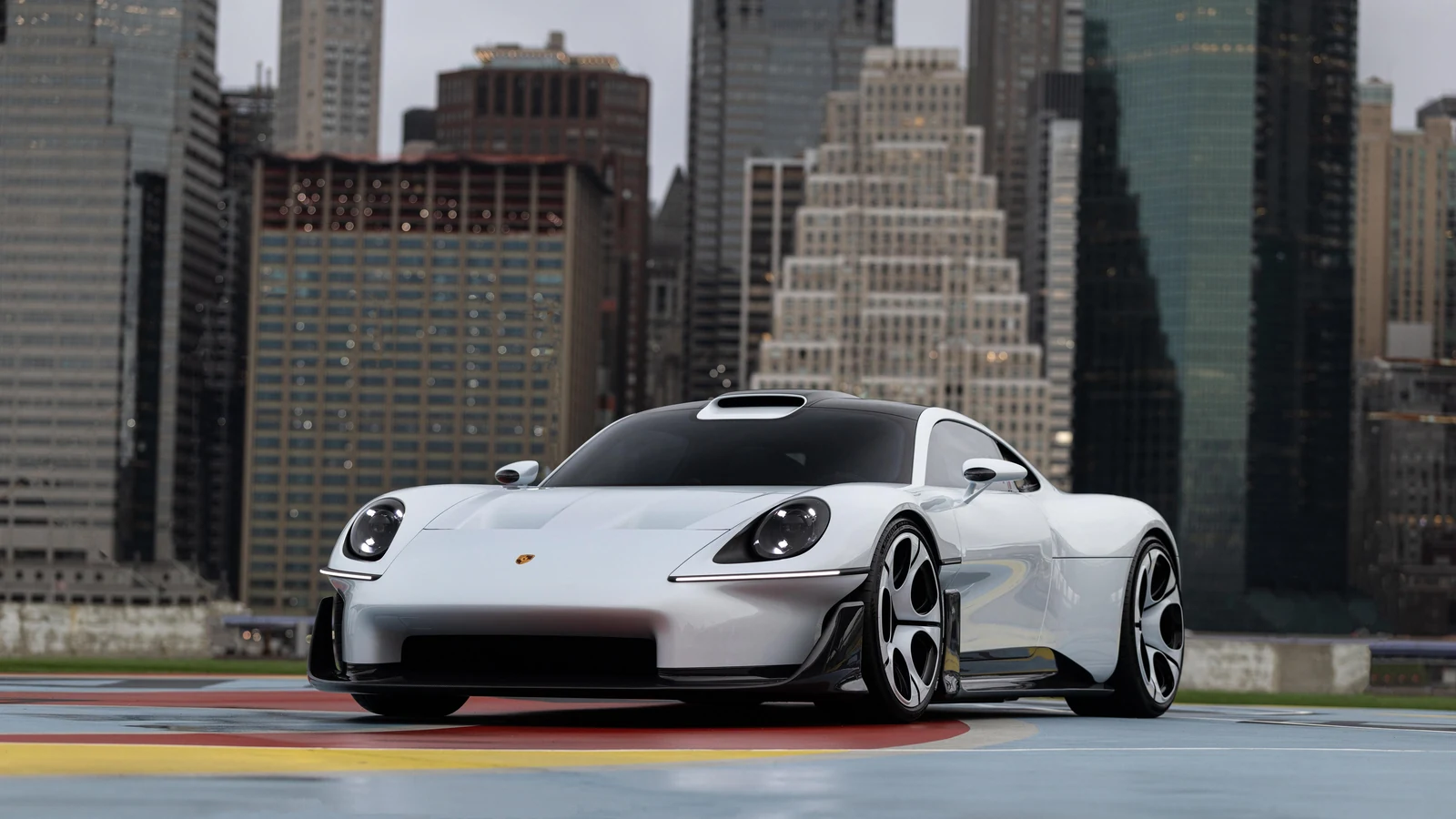 Porsche Mission S: 911 kohale pürgija põhjalik ülevaade 9 Porsche Mission S DUMBO piirkonnas Manhattan Bridge vaatega