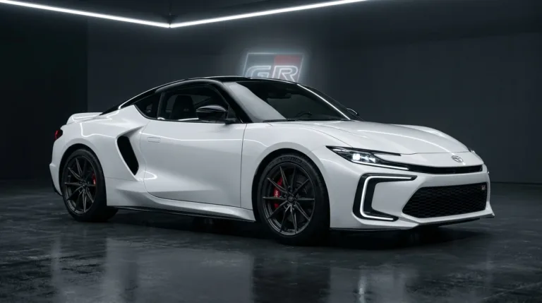 Toyota MR2 uue põlvkonna keskmootoriga ideeauto valges värvitoonis [AI illustratsioon]